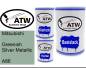 Preview: Mitsubishi, Greenish Silver Metallic, A86: 500ml Lackdose + 500ml Klarlack + 250ml Härter - Set, von ATW Autoteile West.